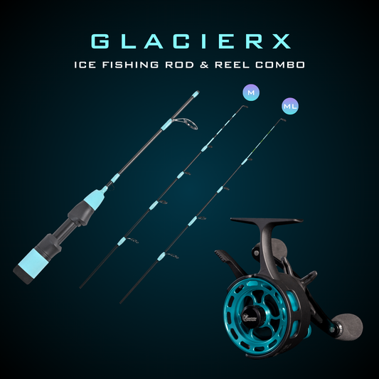 GLACIERX ICE FISHING ROD+REEL COMBO
