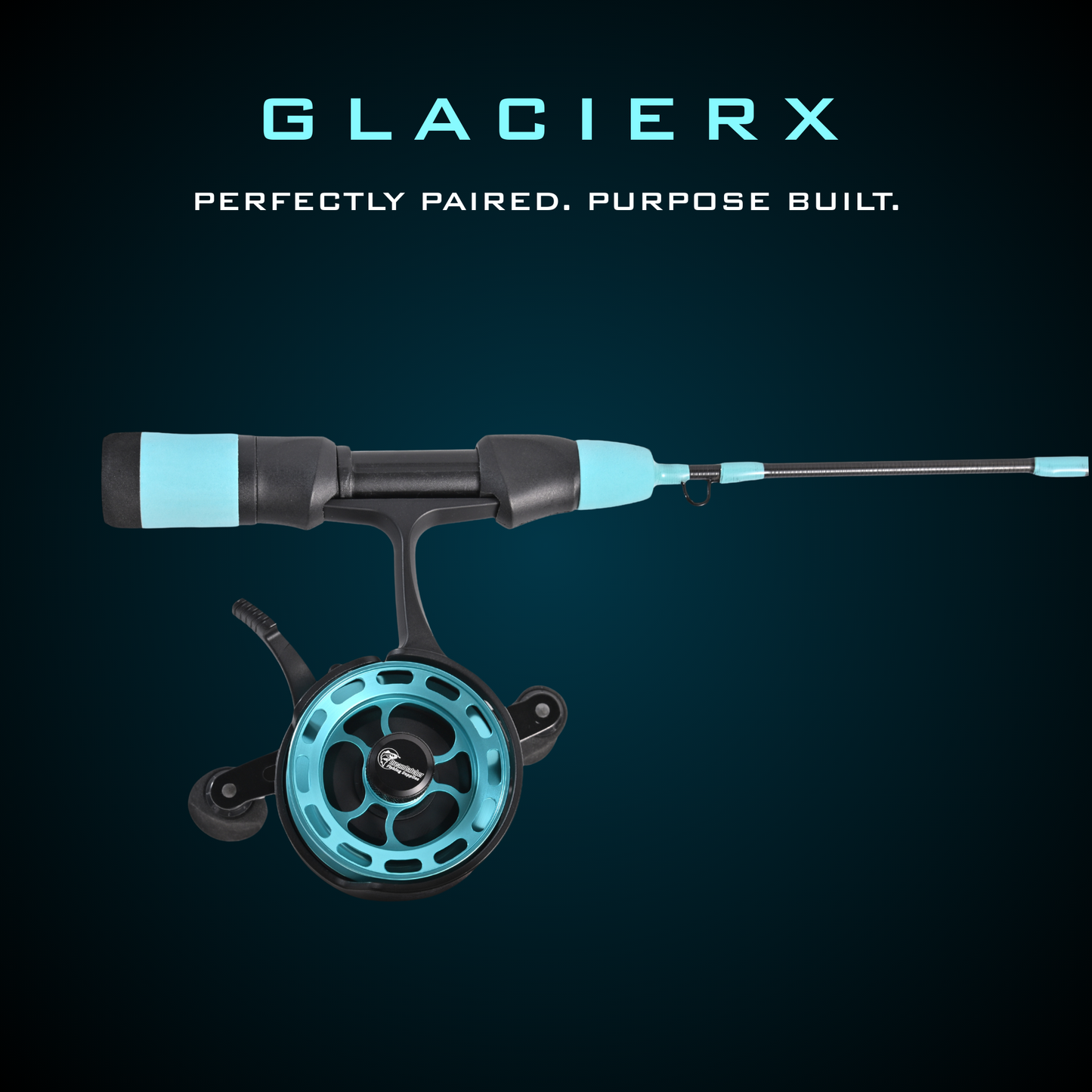 GLACIERX ICE FISHING ROD+REEL COMBO