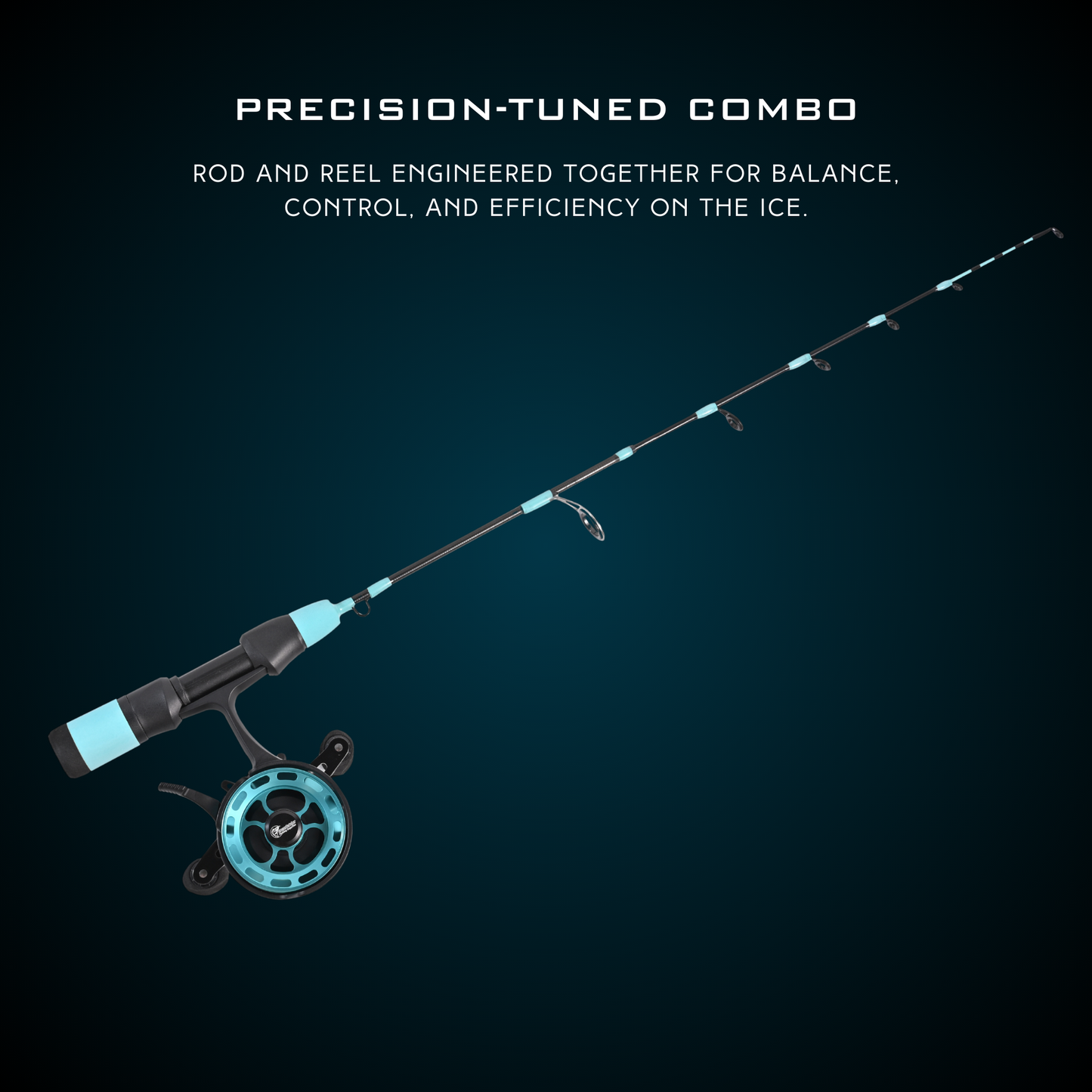 GLACIERX ICE FISHING ROD+REEL COMBO