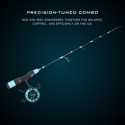 GLACIERX ICE FISHING ROD+REEL COMBO