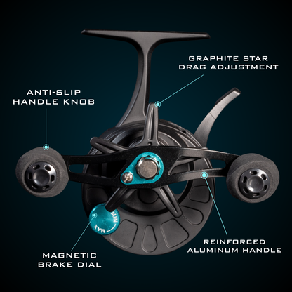 GLACIERX ICE FISHING ROD+REEL COMBO